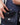 Handmade leather crossbody bag for men – Frank model, blue, front pocket
