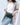 Handmade unisex leather fanny pack Moon – green, wearing at waist