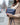 Handmade small leather crossbody bag for women β Olivia model, blue, detail