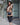 Handmade small leather crossbody bag for women β Olivia model, blue, on woman