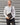 Handmade leather crossbody bag for men – Denver model, black, front view