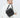 Handmade leather crossbody bag for men β Polo model, black, front view