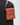 Handmade leather crossbody bag for men – Denver model, cognac, side view