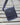 Handmade leather crossbody bag for men – Frank model, blue, back view